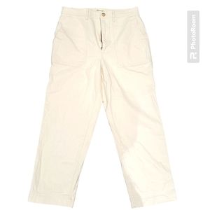 Madewell High Waisted  Wide leg Soft Cream Denim Size 30